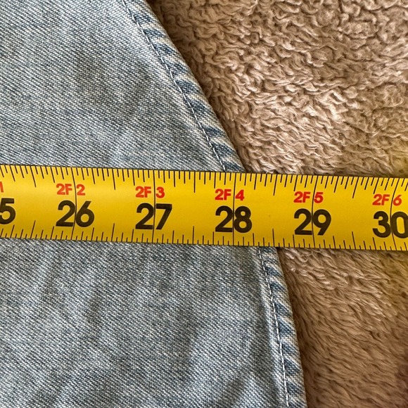 Vintage Express Button Up Jean Shacket 90s Faded Corduroy Lightweight Large - Picture 8 of 9